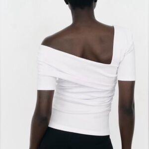 NWT Zara Asymmetric Draped Top